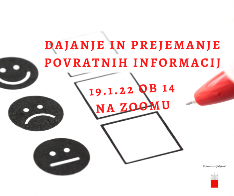 dajanje in prejemanje povratnih informacij