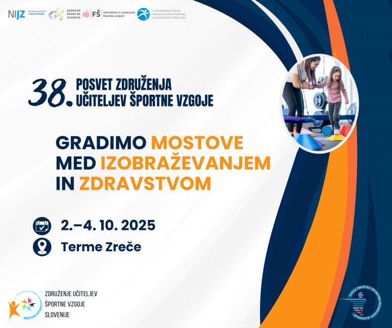 Letak z vabilom na 38. posvet učiteljev športne vzgoje Slovenije